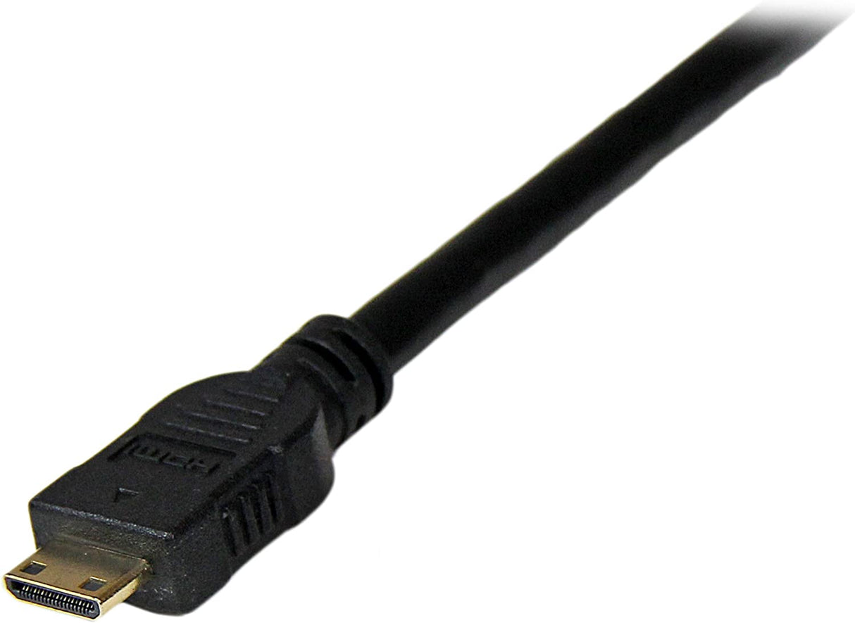 StarTech.com 1m Mini HDMI to DVI-D Cable - M/M - 1 Meter Mini HDMI to DVI Cable - 19 pin HDMI (C) Male to DVI-D Male - 1920x1200 Video (HDCDVIMM1M) Black 3 ft / 1m Mini HDMI to DVI