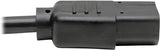 Tripp lite C14 Male to C13 Female Splitter, PDU Style - C14 to 2X C13, 10A, 100–250V, 18 AWG, 18 in, Black