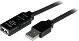 StarTech.com 15m USB 2.0 Active Extension Cable - M/F - 15 meter USB 2.0 Repeater Cable Cord - USB A Male to USB A Female - 15 m, Black (USB2AAEXT15M) 49.2 ft USB 2.0 Cable