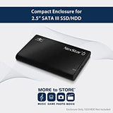 Vantec NexStar 6G, 2.5” SATA III to USB 3.2 Gen1 External SSD/HDD Enclosure, ID: Black