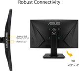 ASUS TUF Gaming 23.6" 1080P Curved Monitor (VG24VQE) - Full HD, 165Hz, 1ms, Extreme Low Motion Blur, Adaptive-Sync, FreeSync Premium, Shadow Boost, VESA Mountable, DisplayPort, HDMI 23.6" Curved FHD 1ms 165Hz FreeSync Premium