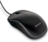 Verbatim Silent Corded Optical Mouse - Black