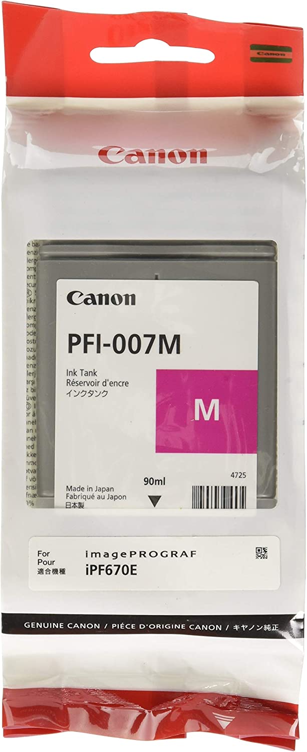 Canon 2145C001 PFI-007M Magenta Ink Tank (90mL)