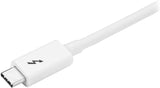 StarTech.com 20Gbps Thunderbolt 3 Cable - 3.3ft/1m - White - 4k 60Hz - Certified TB3 USB-C to USB-C Charger Cord w/ 100W Power Delivery (TBLT3MM1MW),20Gbps - White 3ft 20Gbps | White