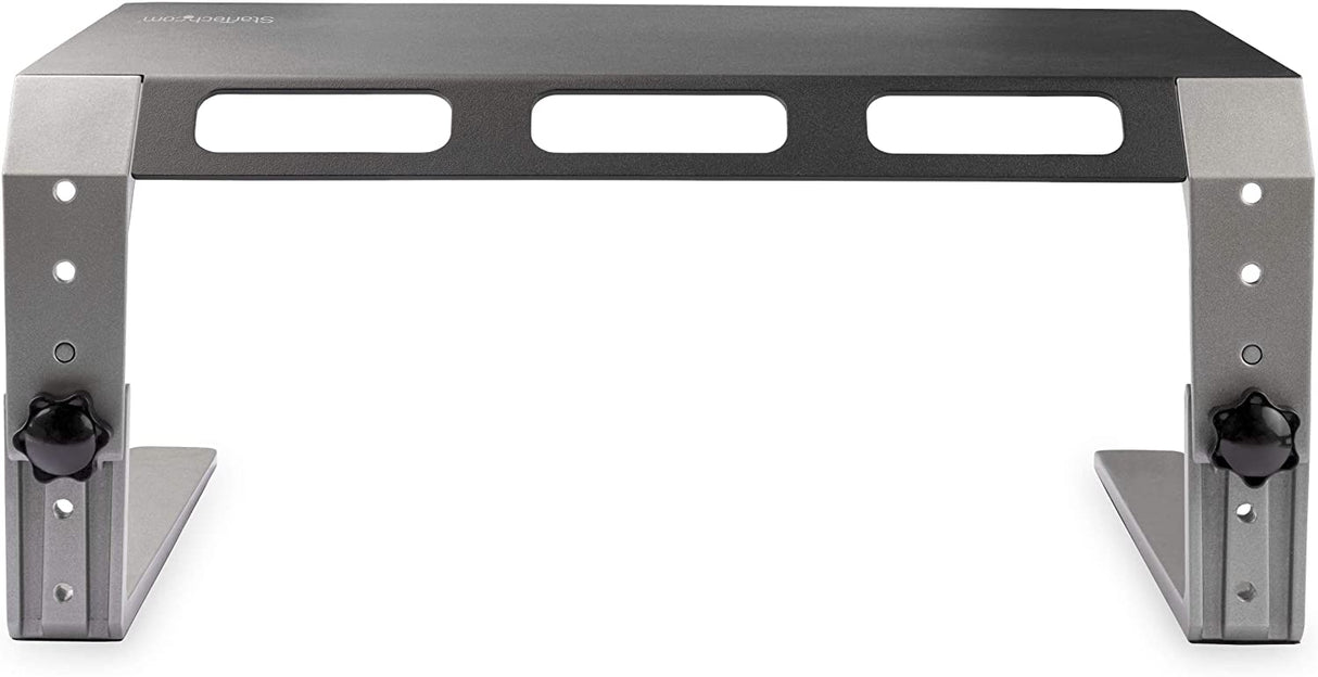 StarTech.com Monitor Riser Stand - for up to 32" Monitor - Height Adjustable - Computer Monitor Riser - Steel and Aluminum (MONSTND), Black