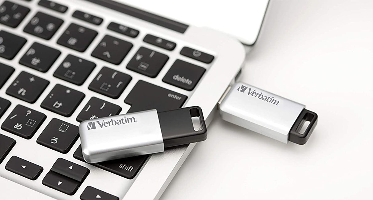 Verbatim 128GB Store 'n' Go Secure Pro USB 3.0 Flash Drive, Silver