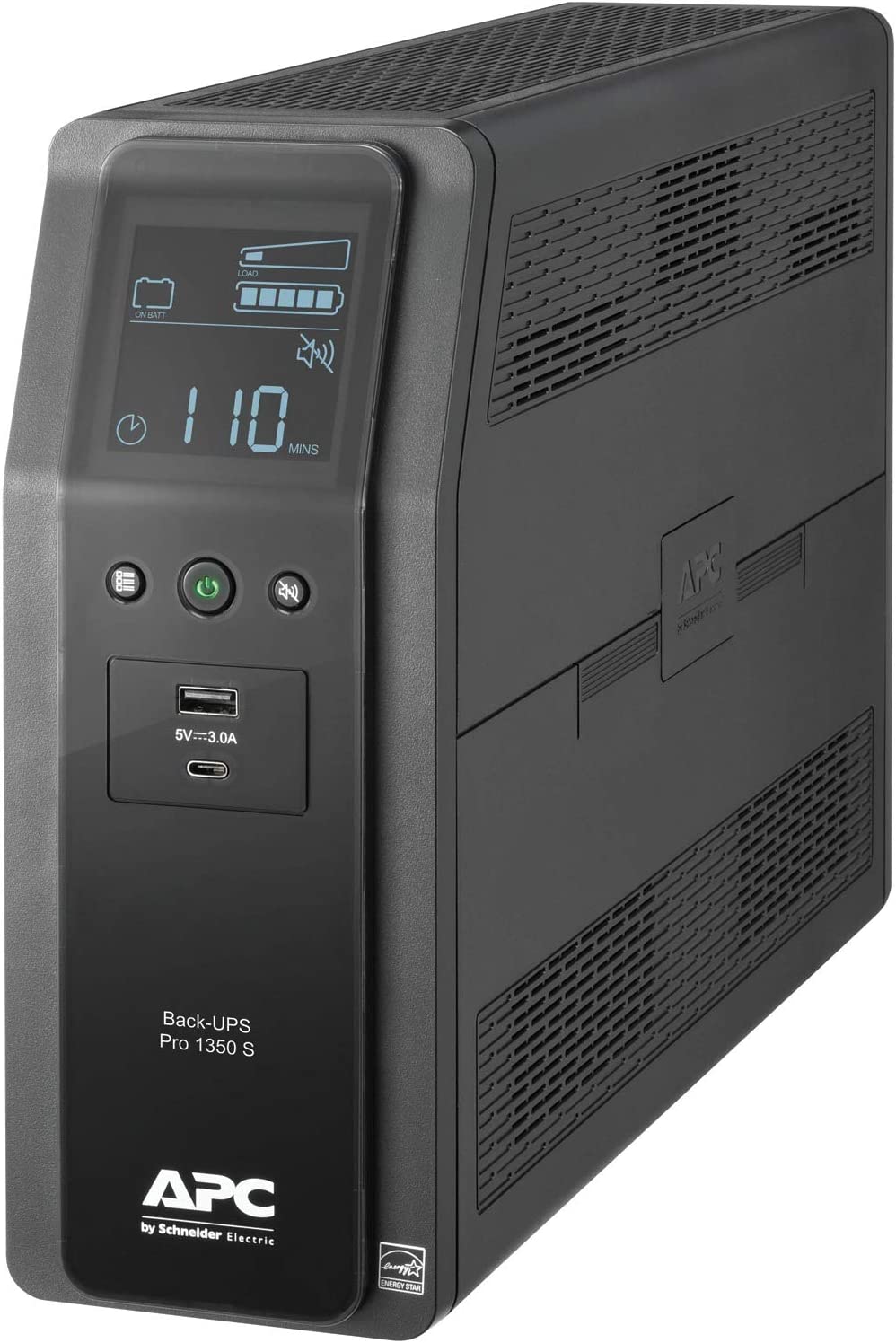 APC UPS 1350VA Sine Wave UPS Battery Backup and Surge Protector, BR1350MS Backup Battery Power Supply with AVR, (2) USB Charger Ports 1350VA Power Supply