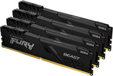 Kingston FURY Beast 64GB (4x16GB) 3200MHz DDR4 CL16 Desktop Memory Kit of 4 KF432C16BBK4/64,Black Black 64GB (4x16GB) 3200MHz Ram Only