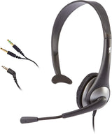 Cyber Acoustics Mono Headset, headphone with microphone, great for K12 School Classroom and Education (AC-104),Gray