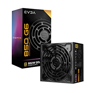 EVGA SuperNOVA 850 G6, 80 Plus Gold 850W, Fully Modular, Eco Mode with FDB Fan, 10 Year Warranty, Includes Power ON Self Tester, Compact 140mm Size, Power Supply 220-G6-0850-X1 850W G6 Power Supply