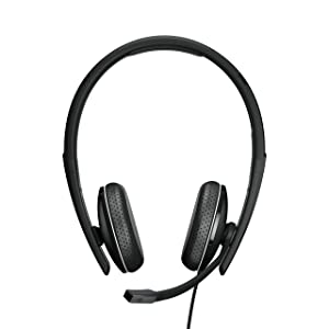 EPOS | Sennheiser Adapt 165 II (1000908) - Wired, Double-Sided Headset with 3.5mm Jack for Mobile Devices - Superior Stereo Sound - Enhanced Comfort - Noise Limiter Switch - Black