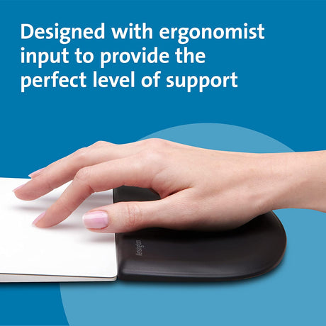 Kensington ErgoSoft Wrist Rest for Slim Mouse/Trackpad, Black (K52803WW) Mouse Wrist Rest for Slim Mouse