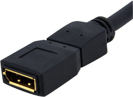 StarTech.com 6 ft DisplayPort Video Extension Cable - M/F - 6ft DP Cable - 6ft DisplayPort Cable (DPEXT6L),Black