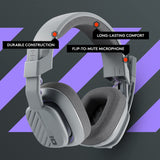 Astro gaming Astro A10 Gaming Headset Gen 2 Wired Headset - Over-Ear Gaming Headphones with flip-to-Mute Microphone, 32 mm Drivers, for Xbox Series X|S, Xbox One, Playstation 5/4, Nintendo Switch, PC, Mac - Grey Grey Gen 2 Cross Platform Headset Only