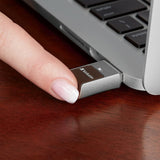 Verbatim 64GB Fingerprint Secure USB 3.0 Flash Drive with AES 256 Hardware Encryption – Silver