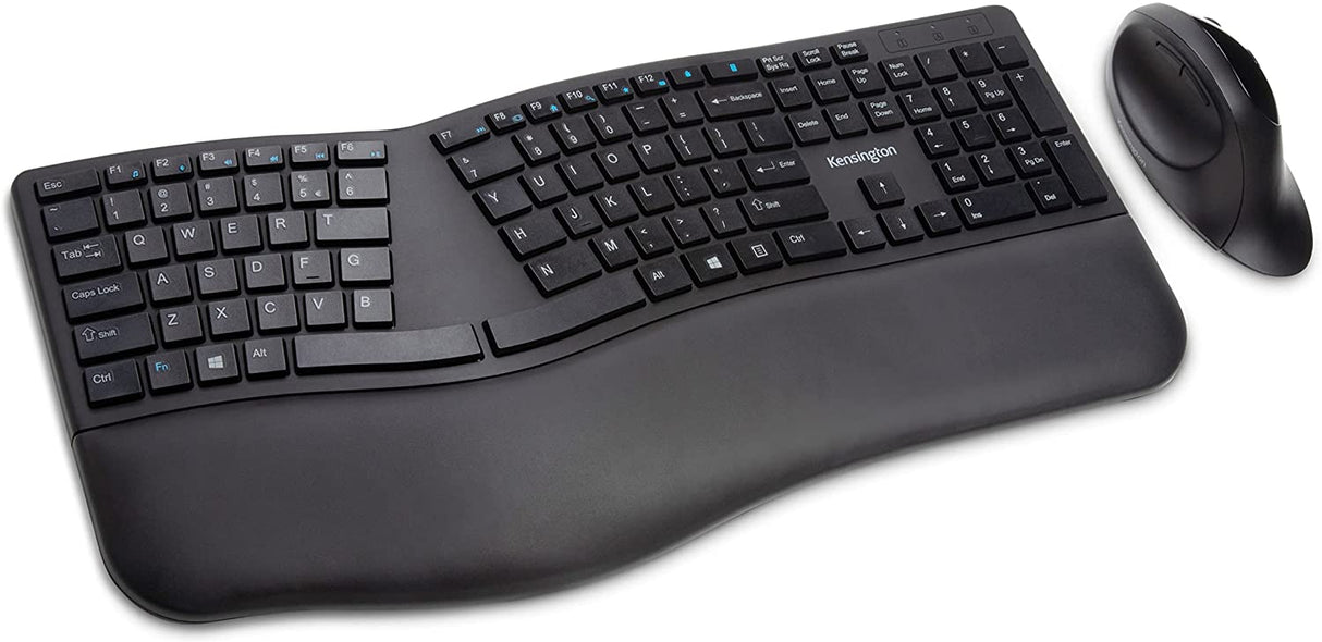 Kensington Pro Fit Ergonomic Wireless Keyboard and Mouse - Black (K75406US)
