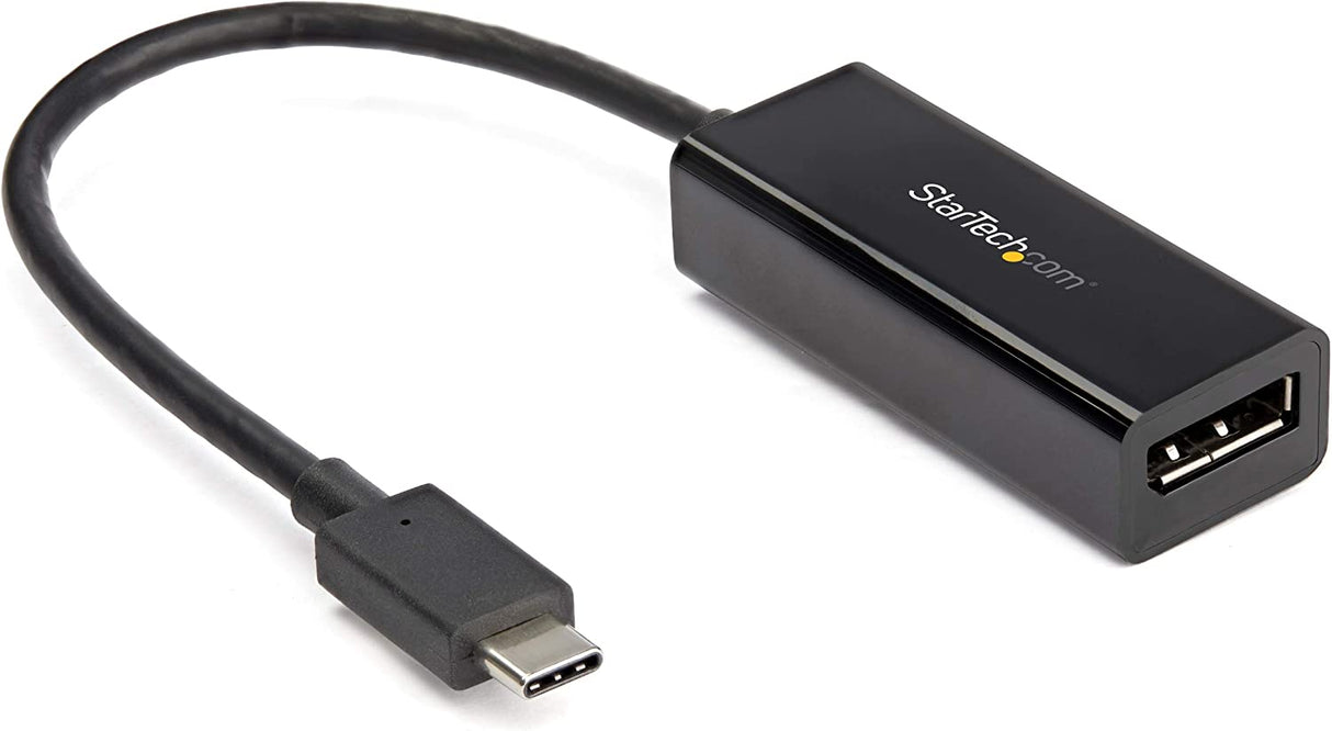 StarTech.com USB C to DisplayPort Adapter - 8K/5K/4K USB Type C to DP 1.4 Alt Mode Video Converter - HBR3/DSC/HDR - 8K 60Hz Thunderbolt 3 Compatible DisplayPort Monitor Display Adapter (CDP2DP14B) Black 8K 60Hz DP 1.4 HBR3