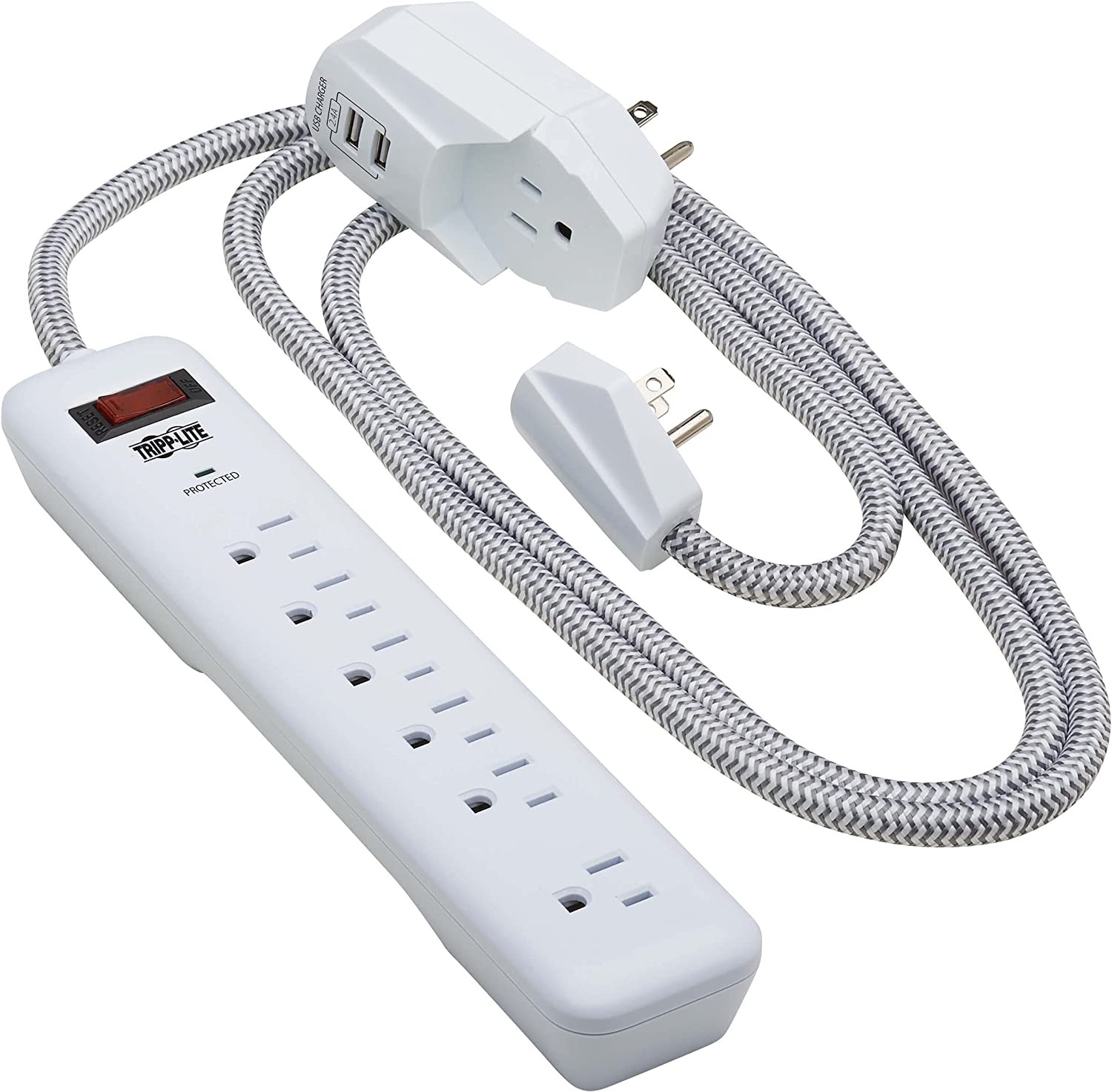 Tripp Lite Surge Protector Power Strip 7-Outlet with 2 USB Ports