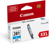 Canon CLI-281XXL Cyan Ink-Tank, Compatible to TS9120,TR8520,TR7520,TS8120 and TS6120, Cyan, XXL (1980C001) Cyan XXL Ink