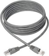 Tripp Lite Cat6a 10G Ethernet Cable, Snagless Molded STP Network Patch Cable (RJ45 M/M), Gray, 12 Feet / 3.6 Meters, Manufacturer's Warranty (N262-012-GY) Gray 12 Feet STP