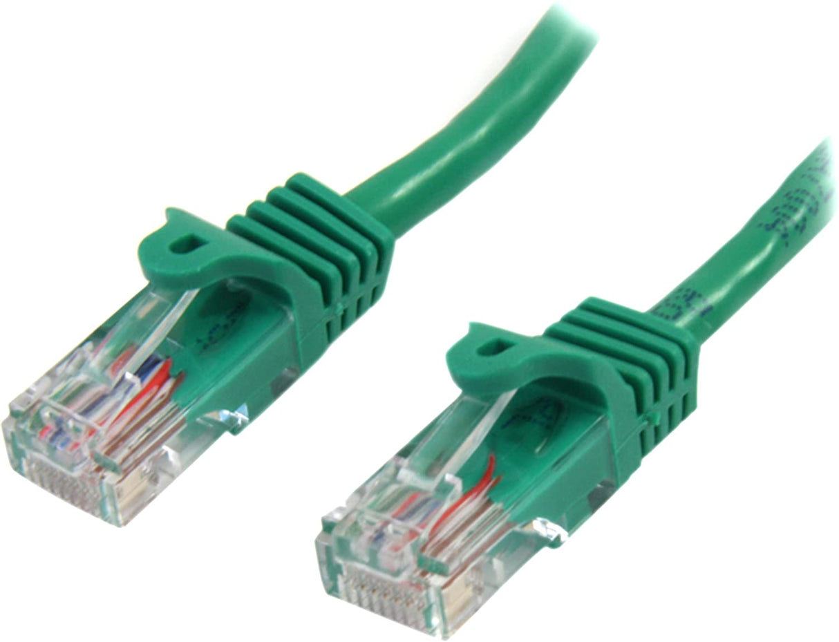 StarTech.com Cat5e Ethernet Cable - 25 ft - Green- Patch Cable - Snagless Cat5e Cable - Long Network Cable - Ethernet Cord - Cat 5e Cable - 25ft (45PATCH25GN) 25 ft / 7.5m Green