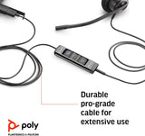 Poly - EncorePro 525-M USB-A and USB-C USB Headset (Plantronics) - Optimized for Teams - Acoustic Hearing Protection - Hold &amp; Call Answer Buttons - Dual Ear Wearing Style Microsoft Teams Version Over-the-Head Dual Ear