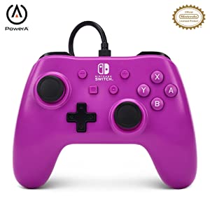 PowerA Wired Controller for Nintendo Switch - Grape Purple, Gamepad, Game controller, Wired controller, Officially licensed Grape Purple Controller