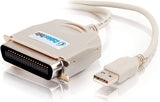 C2g/ cables to go C2G 16898 USB to Centronics 36 (C36) Parallel Printer Adapter Cable, Beige (6 Feet, 1.82 Meters)
