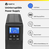 Vertiv Liebert PSA5 1000VA 600W line-interactive UPS with AVR technology and battery backup, 10 outlets and three-year, full unit replacement warranty (PSA5-1000MT120), Black 1000VA/600W