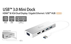 J5 create j5create USB 3.0 Hub with HDMI, VGA, RJ45 Gigabit Ethernet, 2 USB 3.1 Type-A Ports - High Speed Data Transfer Adapter for Mac, Windows, Desktop PC - Supports Up to 2K Resolution