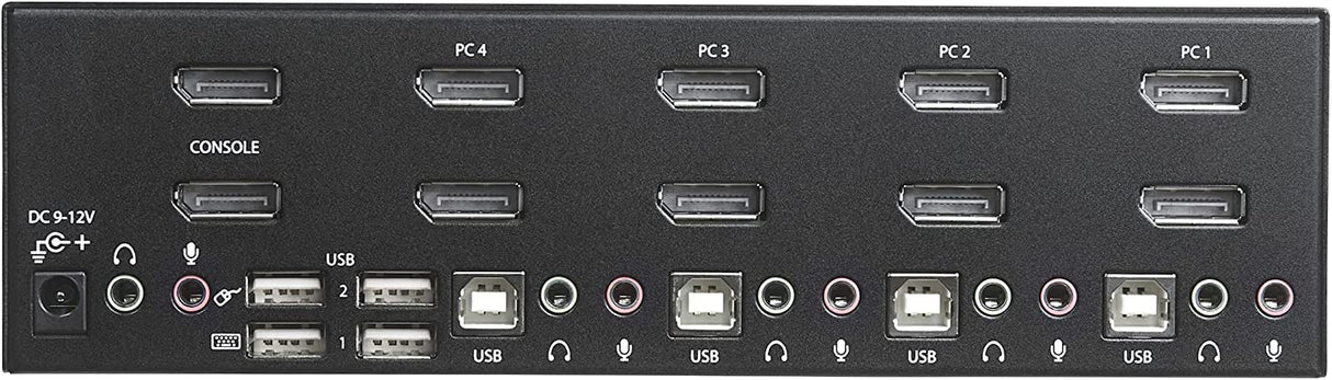 StarTech.com DisplayPort KVM - 4 Port - 4K 60Hz - Dual Monitor KVM - DisplayPort Switch - KVM DisplayPort - Desktop KVM Switch (SV431DPDDUA2)