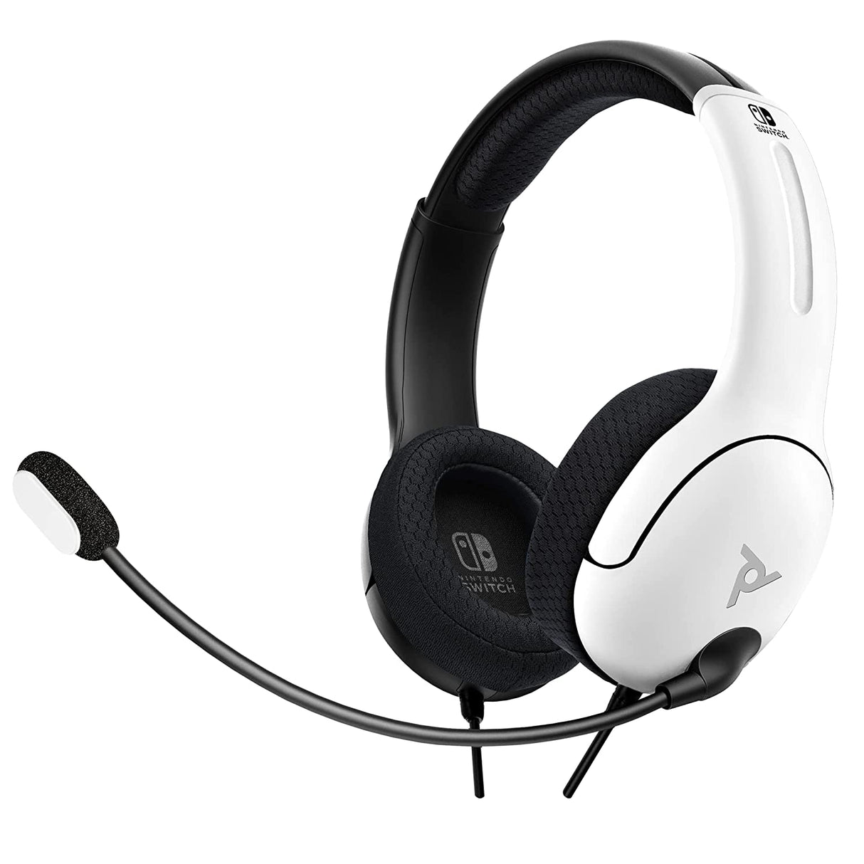 PDP Gaming LVL40 Stereo Headset with Mic for Switch OLED - Noise Cancelling Microphone - Black &amp; White - Nintendo Switch Black/White Headset