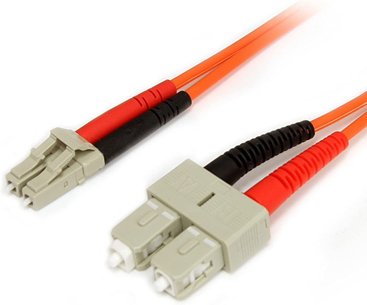 StarTech.com 1m Fiber Optic Cable - Multimode Duplex 50/125 - LSZH - LC/SC - OM2 - LC to SC Fiber Patch Cable (50FIBLCSC1) Orange 3.3 ft / 1 m LC to SC Multimode Duplex 50/125