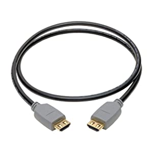 Tripp Lite High Speed 4K HDMI 2.0a Cable with Gripping Connectors (M/M), Black, 1 m. (P568-01M-2A)