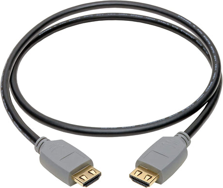 Tripp Lite High Speed 4K HDMI 2.0a Cable with Gripping Connectors (M/M), Black, 3 ft. (P568-003-2A)