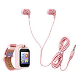 Playzoom Kids Smartwatch &amp; Earbuds Set - Video Camera Selfies STEM Learning Educational Fun Games, MP3 Music Player Audio Books Touch Screen Sports Digital Watch Fun Gift for Kids Toddlers Boys Girls PlayZoom 2 W/Earbuds Pink/Blue Gradient Glitter