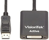 VisionTek DisplayPort to DVI-D Single Link Active Adapter, 7 Inches, Male to Female, for Lenovo, Dell, HP, Desktop Graphics and More (900340)