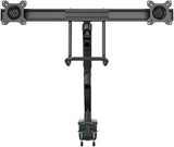 StarTech.com Desk Mount Dual Monitor Arm with USB &amp; Audio - Slim Full Motion Adjustable Dual Monitor VESA Mount for up to 32" Displays - Ergonomic Articulating - C-Clamp/Grommet (ARMSLIMDUAL2USB3)