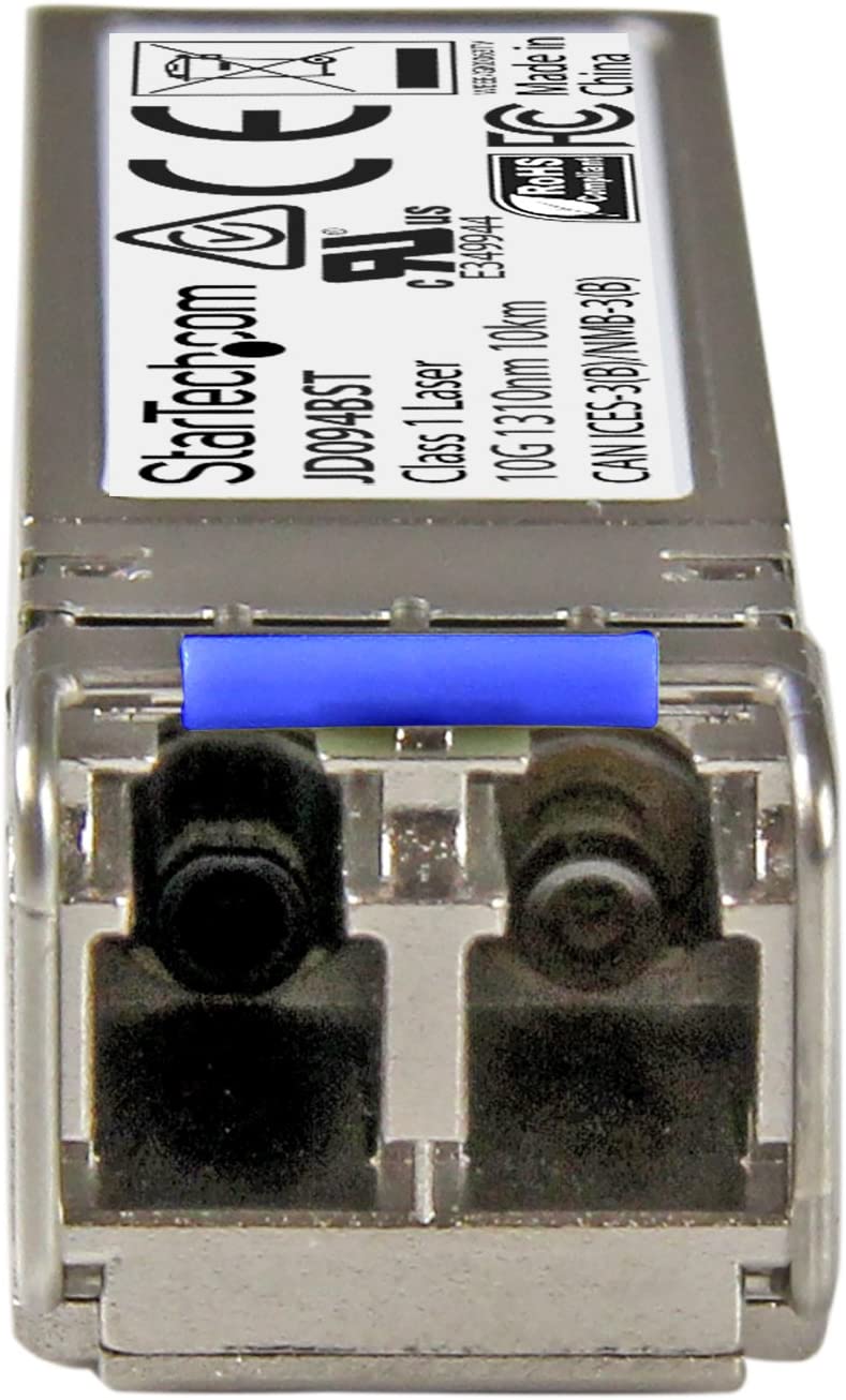StarTech.com HPE JD094B Compatible SFP+ Module - 10GBASE-LR - 10GbE Single Mode (SMF) Fiber Optic Transceiver - 10GE Gigabit Ethernet SFP+ - LC 10km - 1310nm - DDM HPE 5900, 12500, 5500 (JD094BST) JD094B 0.5" x 0.5" x 2.3"