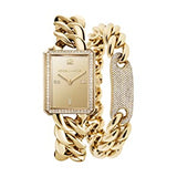 Kendallkylie Kendall + Kylie Ladies Quartz Movement Chunky Chain Watch with Rectangle Face and Matching Bracelet Set
