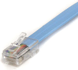 StarTech.com Cisco Console Rollover Cable - RJ45 Ethernet - Network cable - RJ-45 (M) to RJ-45 (M) - 6 ft - molded, flat - blue - ROLLOVERMM6