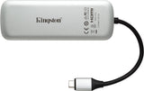 Kingston Nucleum USB C Hub, 7-In-1 Type-C-Adapter Hub Connect USB 3.0, 4K HDMI, SD and MicroSD-Card, USB Type-C Charging for MacBook, Chromebook, and Other USB Type-C devices