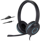 Cyber Acoustics 3.5mm Stereo Headset (AC-5002) with Headphones and Noise Canceling Microphone for PCs, Tablets, and Cell Phones in The Classroom or Home Unit