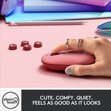 Logitech POP Mouse, Wireless Mouse with Customizable Emojis, SilentTouch Technology, Precision/Speed Scroll, Compact Design, Bluetooth, Multi-Device, OS Compatible - Heartbreaker Rose Heartbreaker Rose POP Mouse