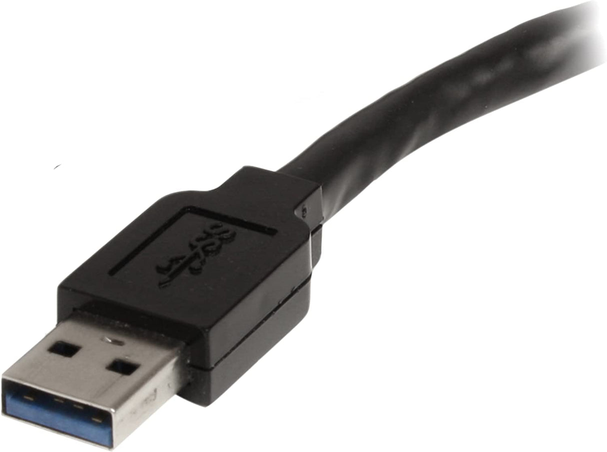 StarTech.com 16.4ft Active USB 3.0 Extension Cable with AC Power Adapter - Shielded - Male to Female USB USB 3.1 Gen 1 Type A (5Gbps) Extender (USB3AAEXT5M) 16.4 ft USB 3.0 Cable