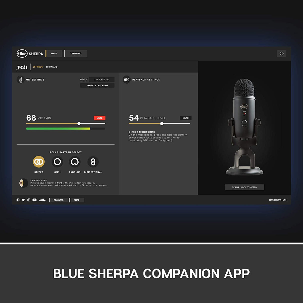 Blue Yeti Nano Premium USB Microphone with Blue Voice Effects Bundle