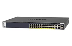 NETGEAR 24-Port Fully Managed Switch M4300-28G-PoE+, 24x1G PoE+, 2x10GBASE-T, 2xSFP+, Stackable, 550W PSU, ProSAFE Lifetime Protection (GSM4328PA)