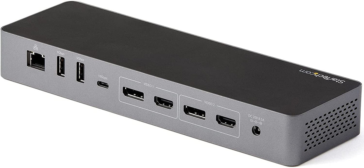 StarTech.com Thunderbolt 3 Dock w/ USB-C Host Compatibility - Dual 4K 60Hz DisplayPort 1.4 or Dual HDMI 2.0 Monitors - Single 8K - TB3/USB-C Laptop Docking Station - 96W PD, 5xUSB 10Gbps (TB3CDK2DH) 96W | DP 1.4