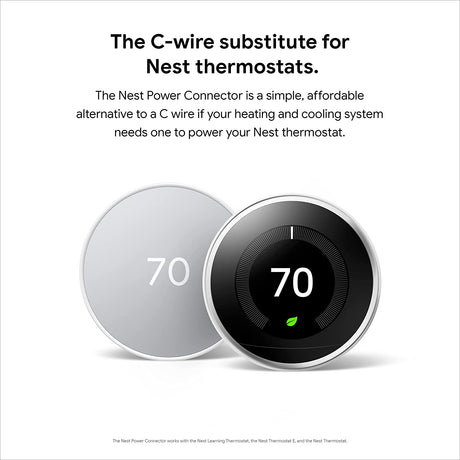 Google Nest Power Connector - Nest Thermostat C Wire Adapter - C Wire Adapter for Smart Thermostat - Nest Thermostat Accessories