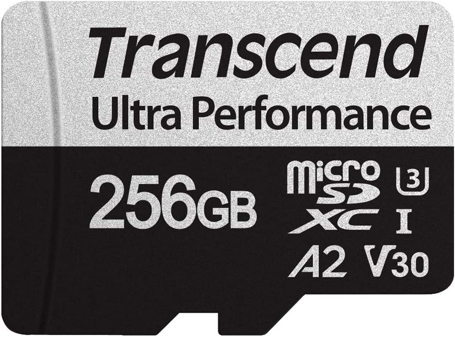 Transcend 256GB microSDXC 340S High Performance Memory Card UHS- I, U3, V30, A2, 4K, Full HD - TS256GUSD340S